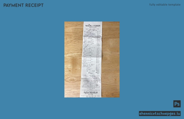 Beispiel einer Zahlungsbestätigung von Whole Foods Market